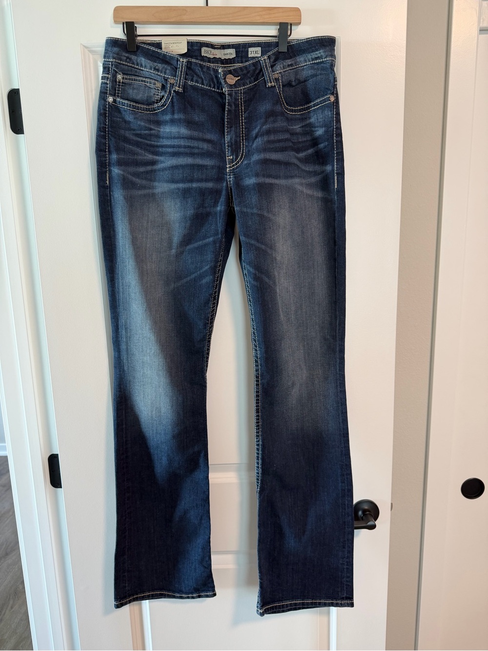 BKE Women's Dark Blue Bootcut Jeans